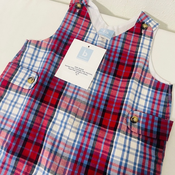 Bella Bliss Boys Bundle of (3) Plaid Overalls & 2 Corduroy Pants Size 2 Cotton - Picture 9 of 11